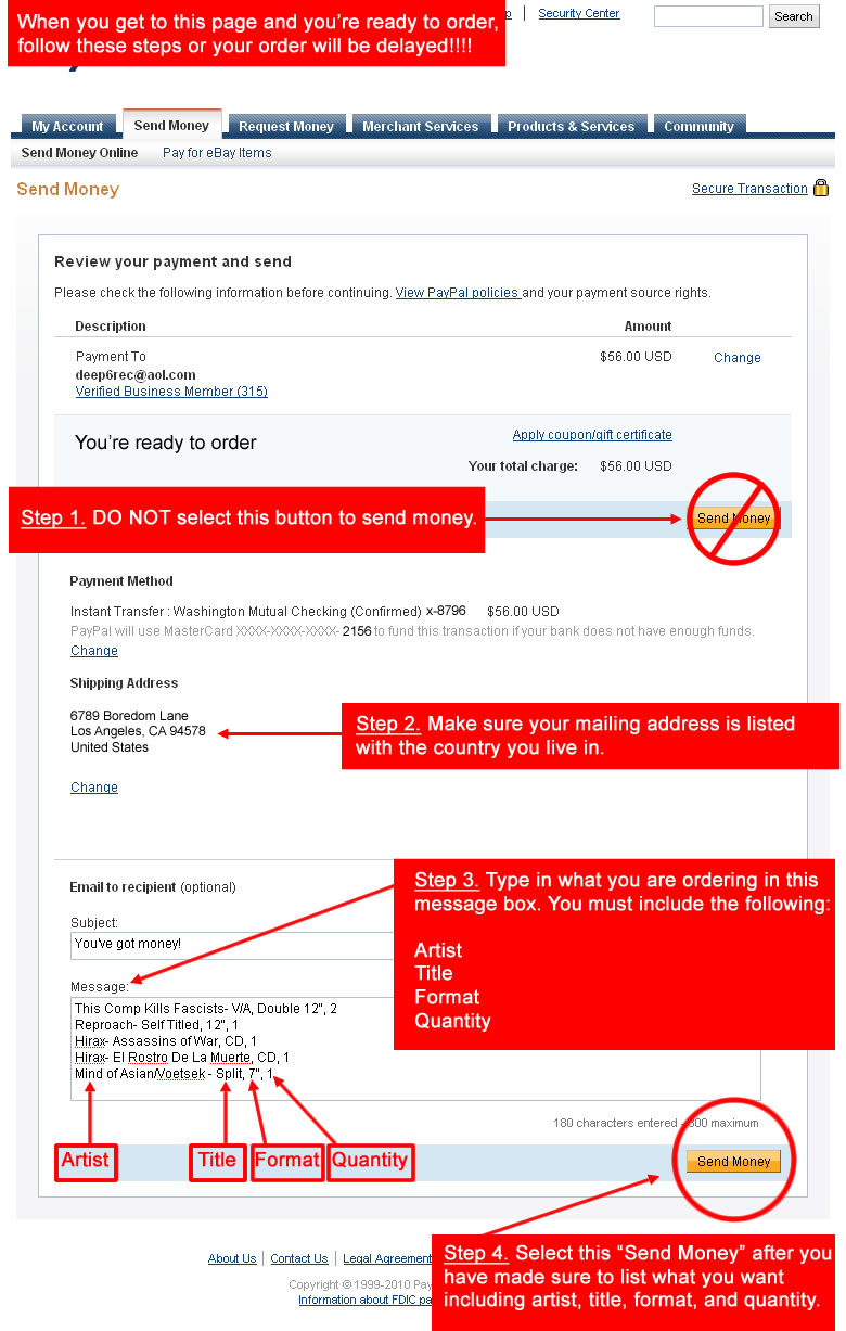PayPal Instructions